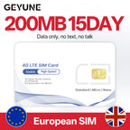 Europa Prepaid Daten-SIM-Karte, Abdeckung in Europa/Großbritannien, High-Speed 5G/4G LTE, Nur-Daten-SIM-Angebot für 4G-Kameras und Reisen