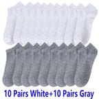 10/20/30 Paar Herren Socken Ankle Socks Weiß Schwarz Atmungsaktiv Bequem Schweißabsorbierend Boot Socken Unisex Freizeit Uni Kurze Socken