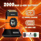 ROSYOUS RS-999 Elektrischer Herrenrasierer 13000 U/min Magnetischer Vektormotor Vollmetall mit Ladestation 2000mAh Friseursalon Bartschneidemaschine
