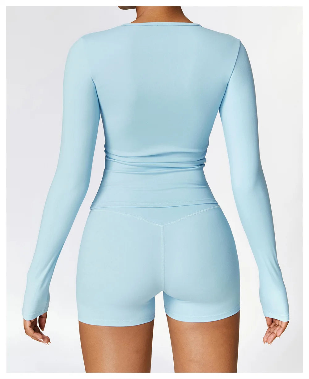 NCLAGEN Yoga-Shirts für Damen, Langarm, Winter, Fitness, Laufen, Gym-Kleidung, Workout, Dry Fit, atmungsaktiv, hochelastisches Sport-Oberteil