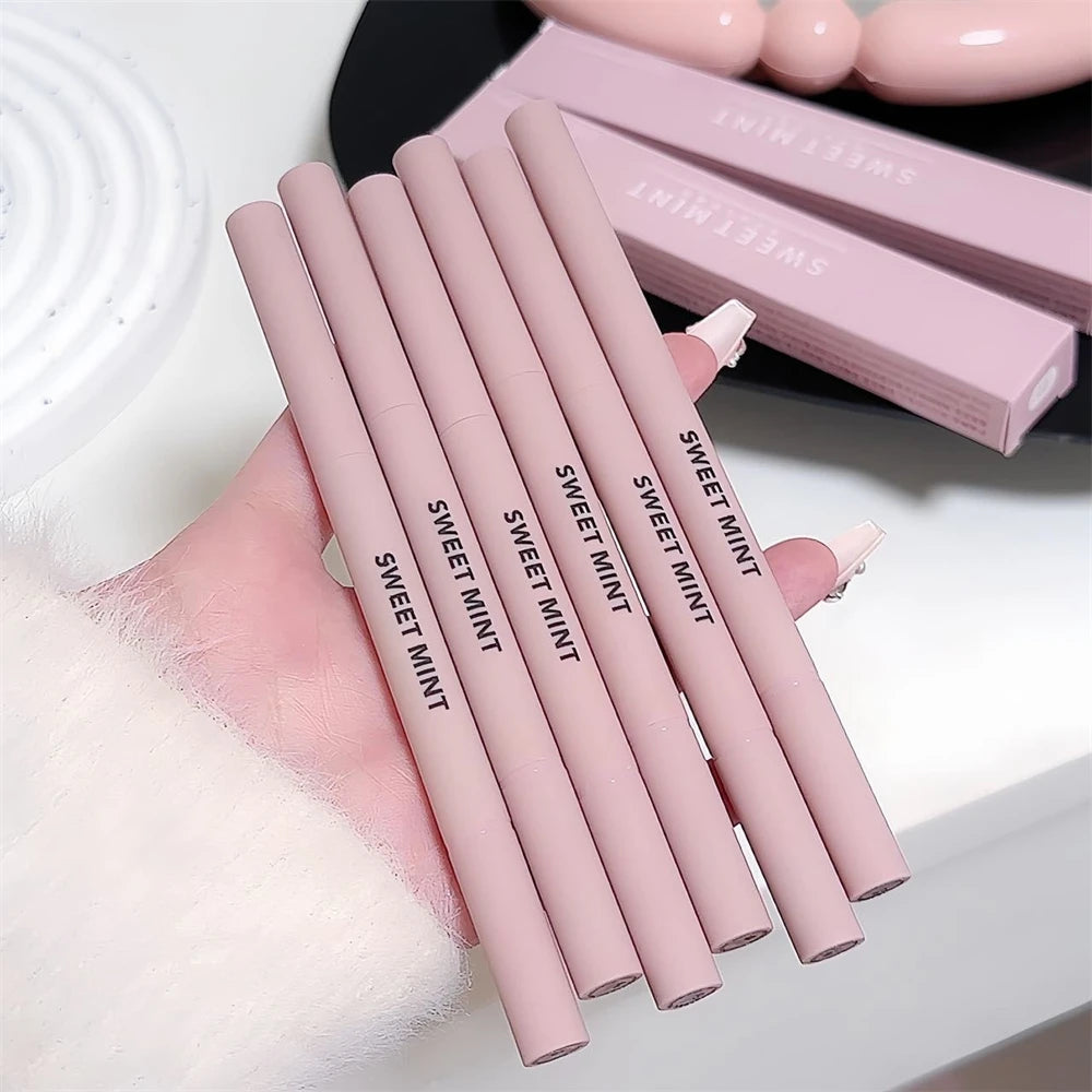 Doppelseitiger Lying Silkworm Eyeliner Pencil Diamond Glitter Matt Aegyosal Pen Aufhellende Creme-Lidschatten-Highlighter-Augen-Make-up