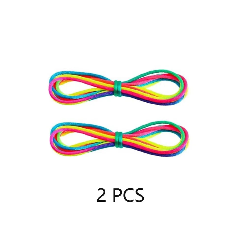 Regenbogen Cats Cradle Schnur 1.6M/63 Zoll Lange Regenbogen Bunte Fingerschnur Chinesische Fingerspiele Spielzeug für Kinder