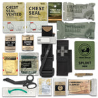 Rhino Rescue Trauma Kit, Combat Survival Gear Medical Kit, taktisch für Notfall-Erste Hilfe, IFAK Nachfüllpackungen