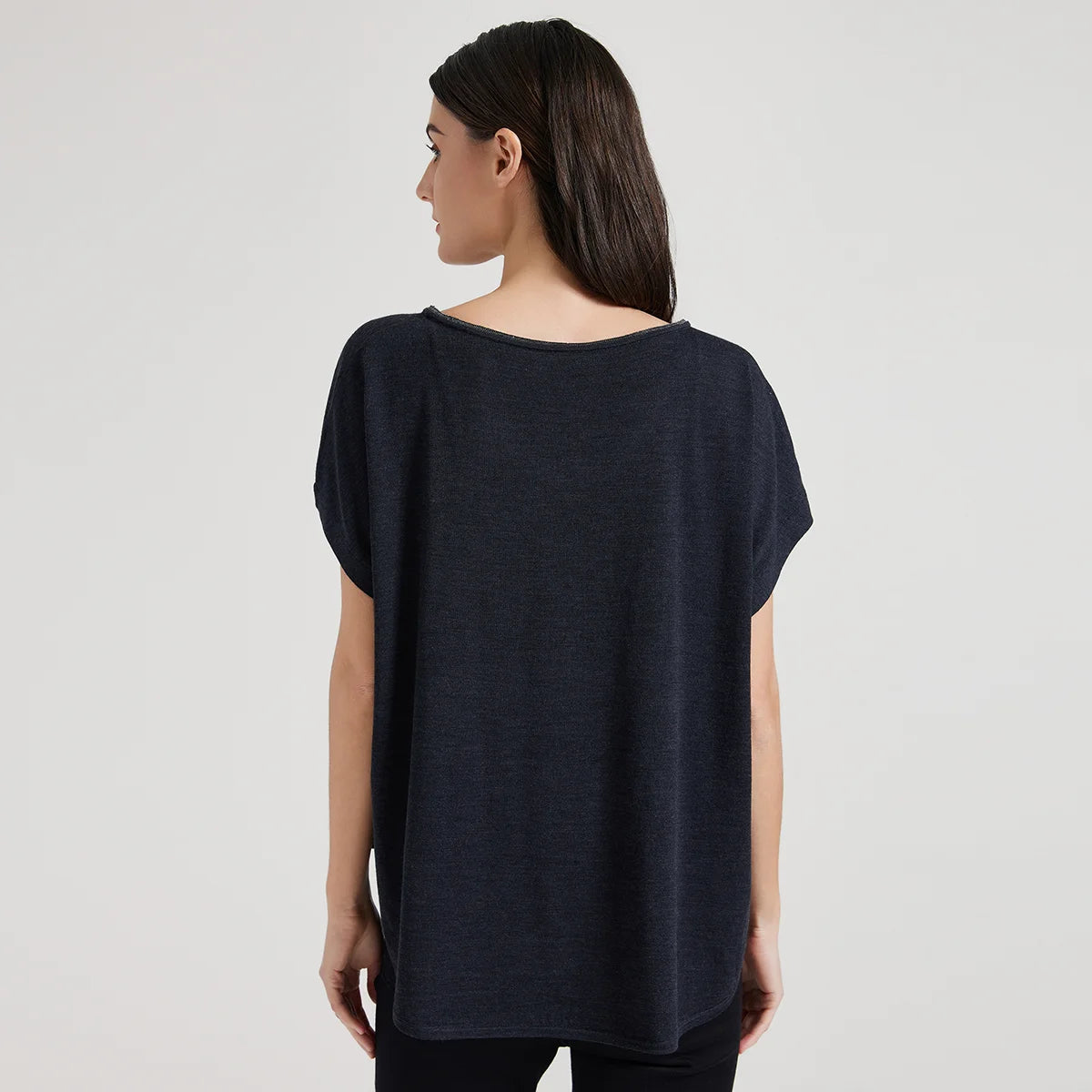 BC1095 Luxuriöse Damenbekleidung Seide Wolle Damen Kleidung lockere Merinowolle Weste Pullover für Damen