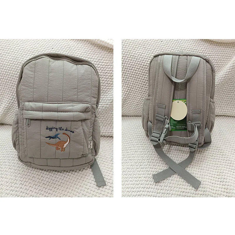 2025 Neues Design Cartoon Kinderrucksack Tierstickerei Muster Schultasche Jungen Mädchen Kleinkind Kindergarten Kinderrucksack