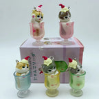 Auf Lager, neu: Mofusand Katze Pudding Kaltgetränk Anhänger Minifiguren Blind Box Anime Figuren Ornamente Puppen Geburtstags- und Weihnachtsgeschenke Spielzeug