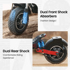 iScooter iX8 Erwachsenen Elektroroller 2400W Motor 48V20Ah Akku 12 Zoll Offroad-Luftreifen Faltbarer E-Scooter