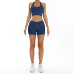 Scrunch-Sportanzug Damen Yoga-Set Gymnastik-Kleidung Sexy Sport-BHs und Schlaghosen-Sets Fitness-Outfits Damen Trainingskleidung