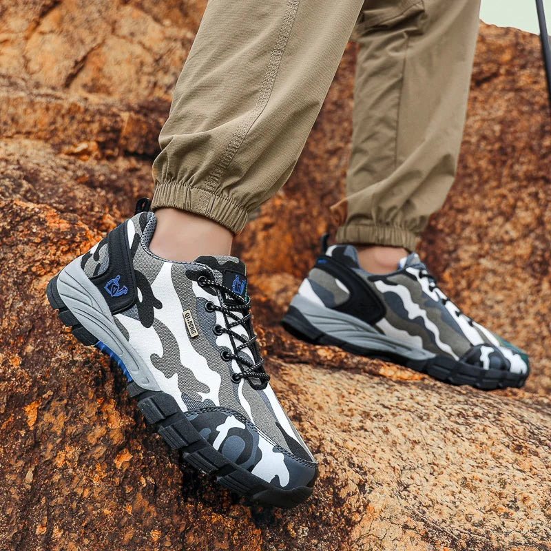 Men Casual Shoes Summer Outdoor Sneakers Women Footwear Trainer Camouflage Shoe Anti Slip Wear-Resistant Hiking Footwear