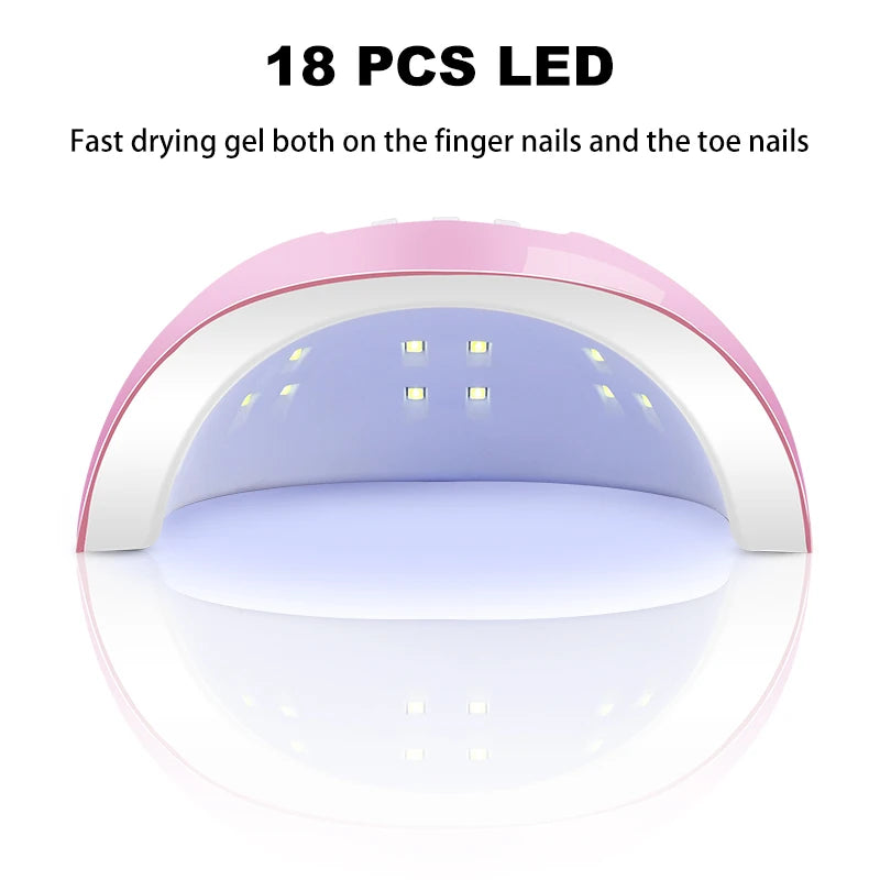 Gel-Nagellack-Kit, professionelles Nagelgel-Kit mit Nageltrockner, Soak-Off-Nagellack-Kit, Unterlack, Überlack, Maniküre-Werkzeug-Set