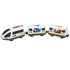 Holzzugspielzeug Zugstrecke Magnetischer Satz Elektrische Lokomotive Druckguss-Modellauto Passt auf alle Holzmarken Schienen für Kinder