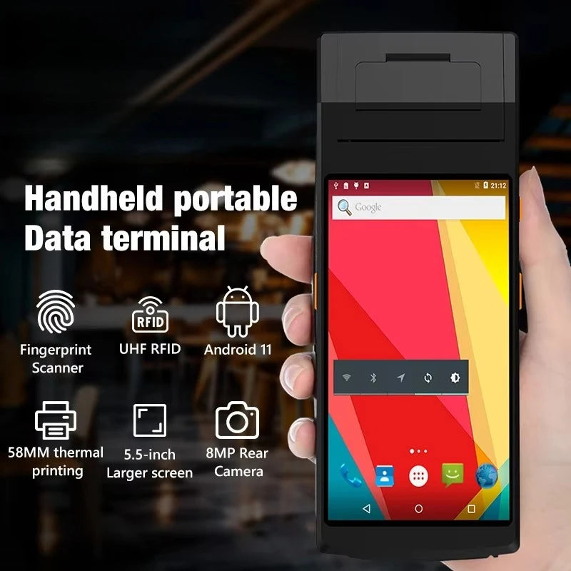 5,5 Zoll Android 11 4+64G Robustes mobiles Computer-PDA für Parkgebührensystem, Zahlungsterminal, Handheld-PDA