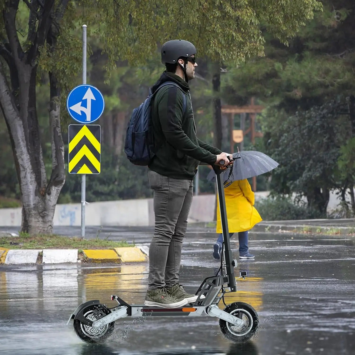 TODIMART G2 ABE E-Scooter, 48V 13Ah, 500W, 40-45km Reichweite, 20km/h, Doppelte Stoßdämpfer, Doppelte Scheibenbremsen, 10-Zoll Offroad-Reifen
