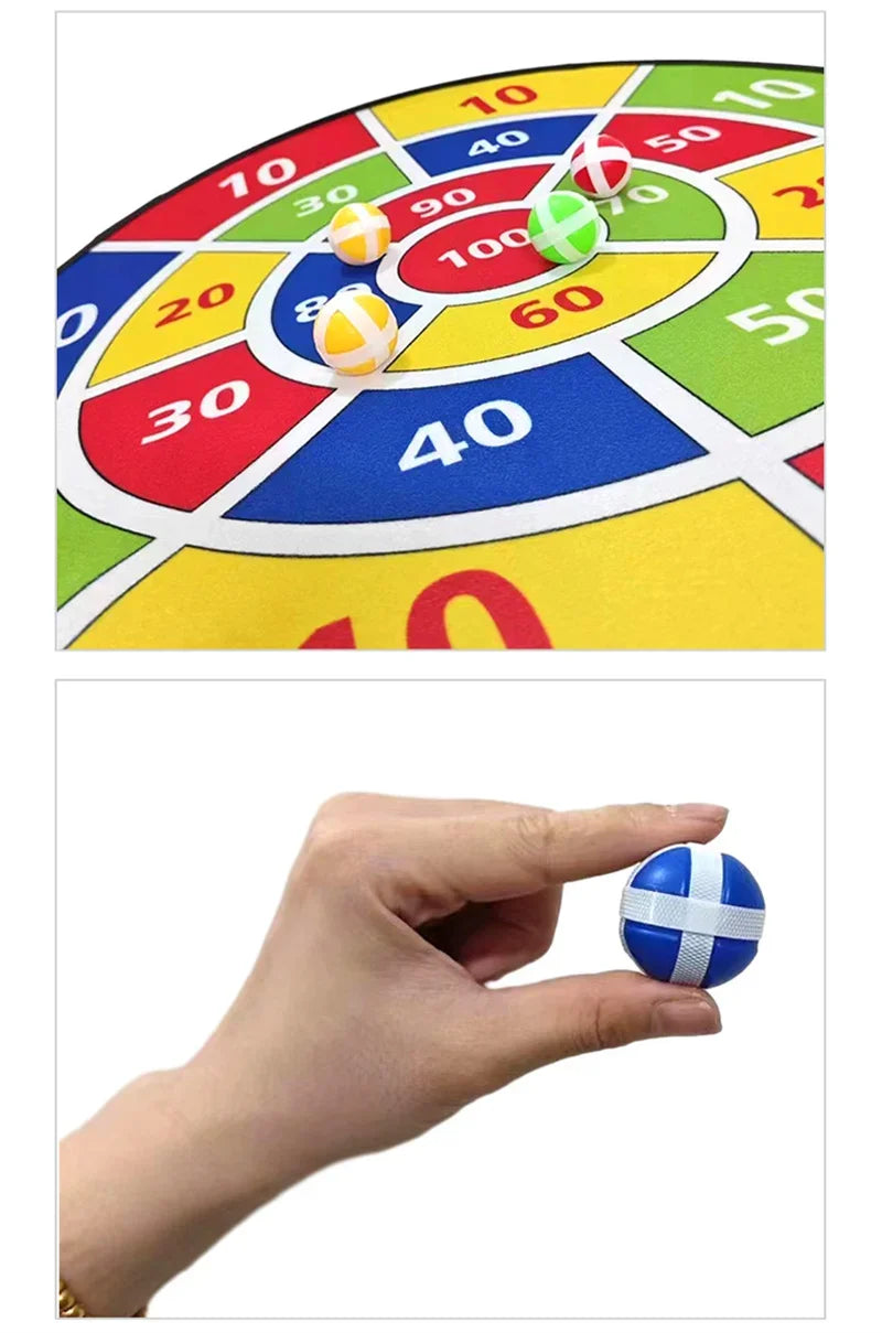 66CM große Dartscheibe Kinder-Dartscheibe mit klebrigen Bällen Jungen Spielzeug Indoor Sport Outdoor Spaß Familienparty Spiel Spielzeug