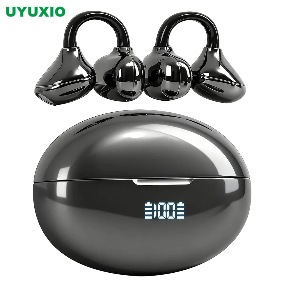 UYUXIO Clip Ear Open Earbuds BT 5.4 Kopfhörer IPX7 Wasserdichte Headsets Clip-on-Ohrhörer mit Mikrofon für Sport und Laufen Hauptbild