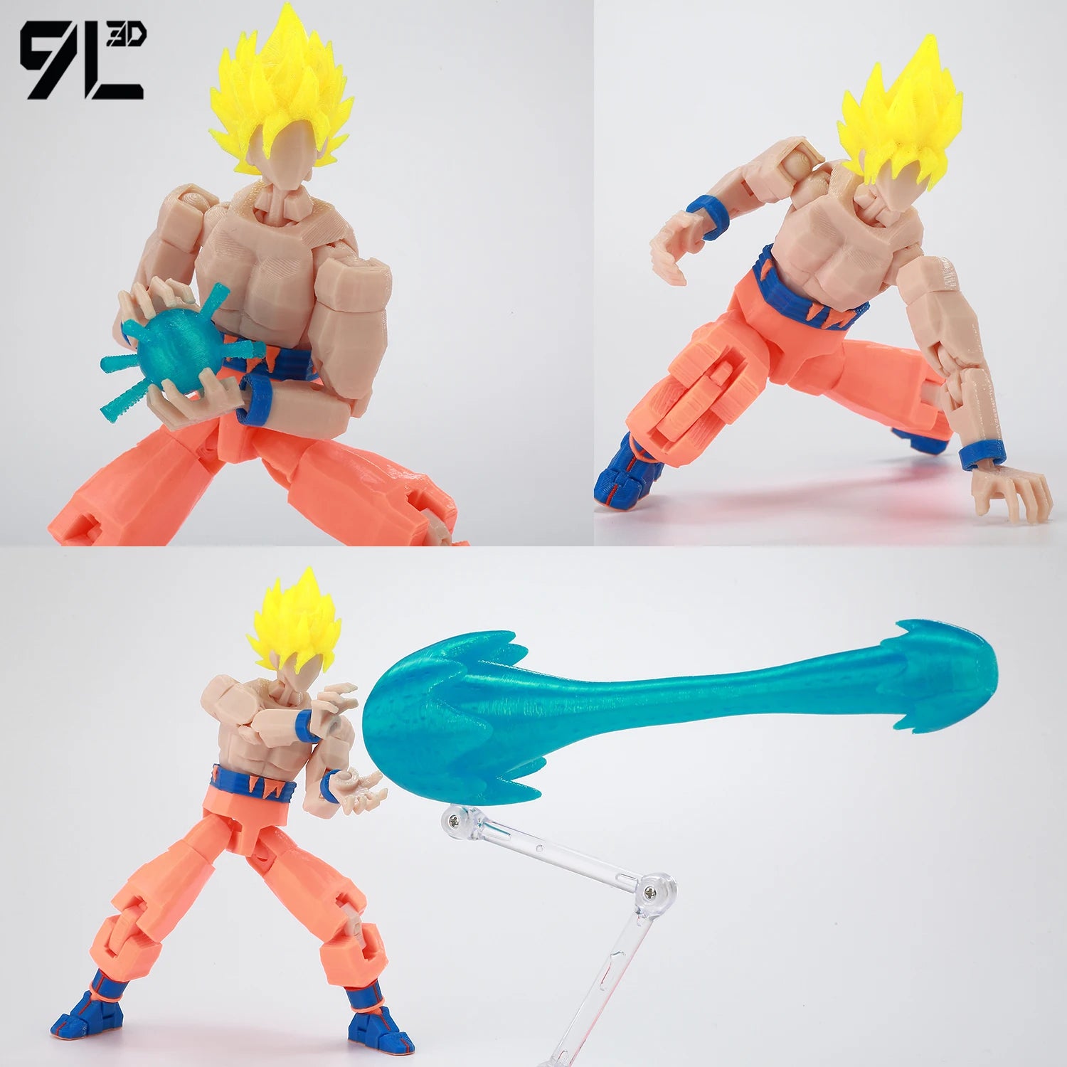 9L3D Gedruckte Dragon Ball Son Goku Vegeta Beerus Frieza Anime Lucky13 Dummy13 Titan13 Actionfiguren Mehrgelenkige Bewegliche Spielzeuge