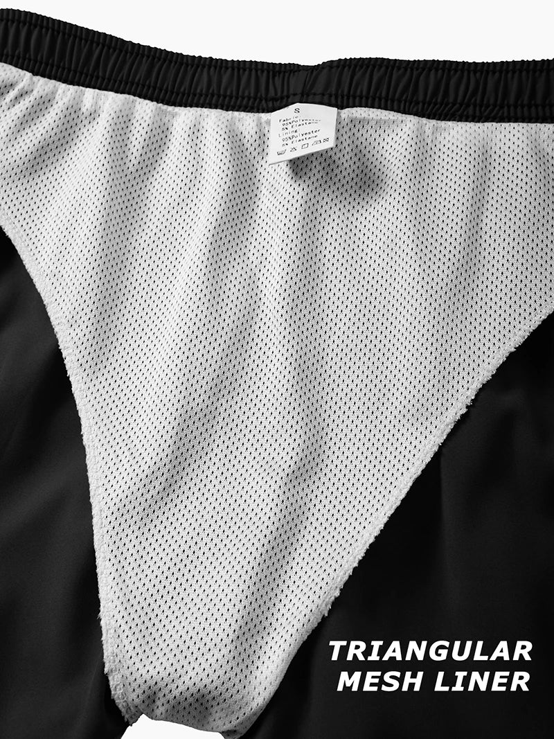 Hai-Grafik Herren Badeshorts Sommer Lässige Strandshorts mit Netzfutter Reißverschlusstaschen Schnell trocknende Badehose
