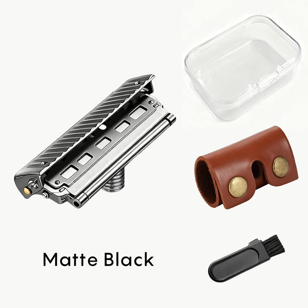 Shavcooo Glide Pro 4D Edelstahl Sicherheitsrasierer Umweltfreundlicher Dual-Halb-Rasierer für Herren und Damen Geschenkset mit Reiseetui