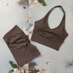 Scrunch-Sportanzug Damen Yoga-Set Gymnastik-Kleidung Sexy Sport-BHs und Schlaghosen-Sets Fitness-Outfits Damen Trainingskleidung
