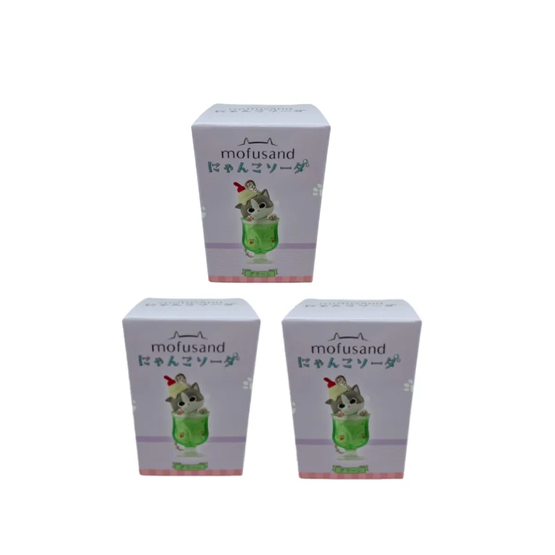 Auf Lager, neu: Mofusand Katze Pudding Kaltgetränk Anhänger Minifiguren Blind Box Anime Figuren Ornamente Puppen Geburtstags- und Weihnachtsgeschenke Spielzeug