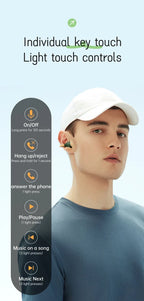 Lenovo Wireless Headsets Bluetooth 5.3 ENC Earbuds LED Power Display TWS Sport Noise Cancel Kopfhörer mit Mikrofon für iPhone