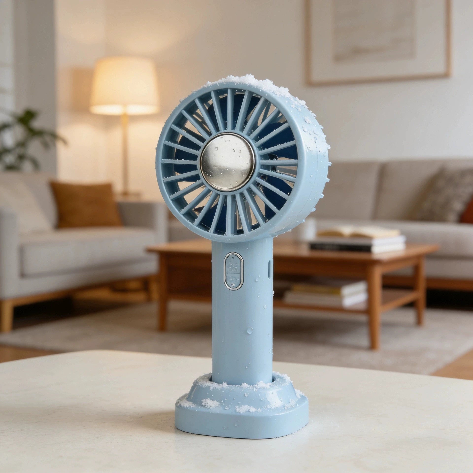 Mini-Kühlventilator, 3 Geschwindigkeiten, tragbar, sommerlich erfrischende Brise, Eisbeutel, 1800 mAh wiederaufladbare persönliche Klimaanlage