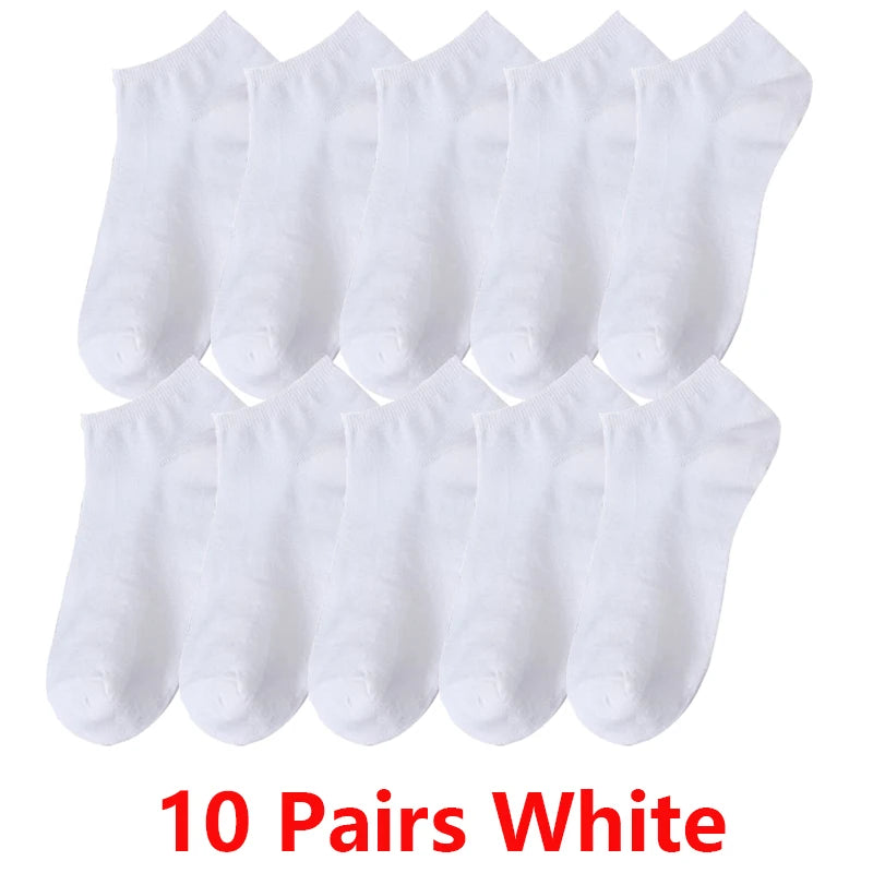 10/20/30 Paar Herren Socken Ankle Socks Weiß Schwarz Atmungsaktiv Bequem Schweißabsorbierend Boot Socken Unisex Freizeit Uni Kurze Socken