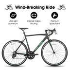 Hiland Aluminium Rennrad, Shimano 14 Gänge, 53/57cm Rahmen, Rennrad für Herren Herren-Rennrad
