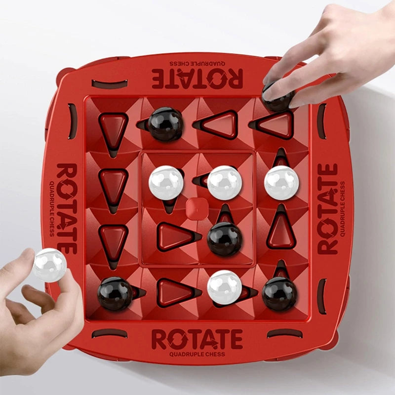 Logik-Schach-Schienenspiel, Lernspielzeug, Schienenschachspiel, Vier-Gewinnt-Spiel, lustiges 2-Spieler-Puzzle-Brettspiel-Set für den Tisch