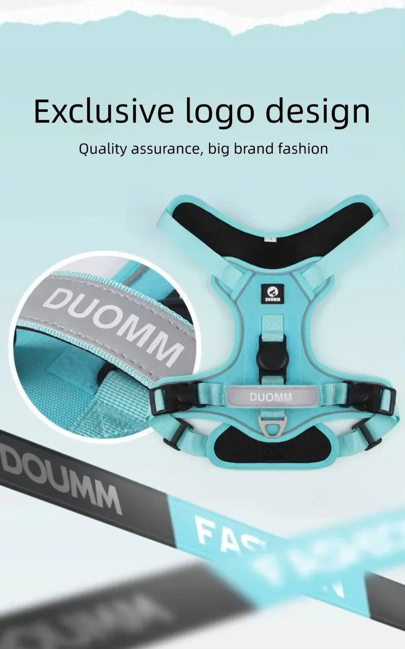 Anti Pull Dog Harness for Large Medium Dogs Reflective Escape Proof Tracker Chest Strap Breathable Adjustable Pet Supplies