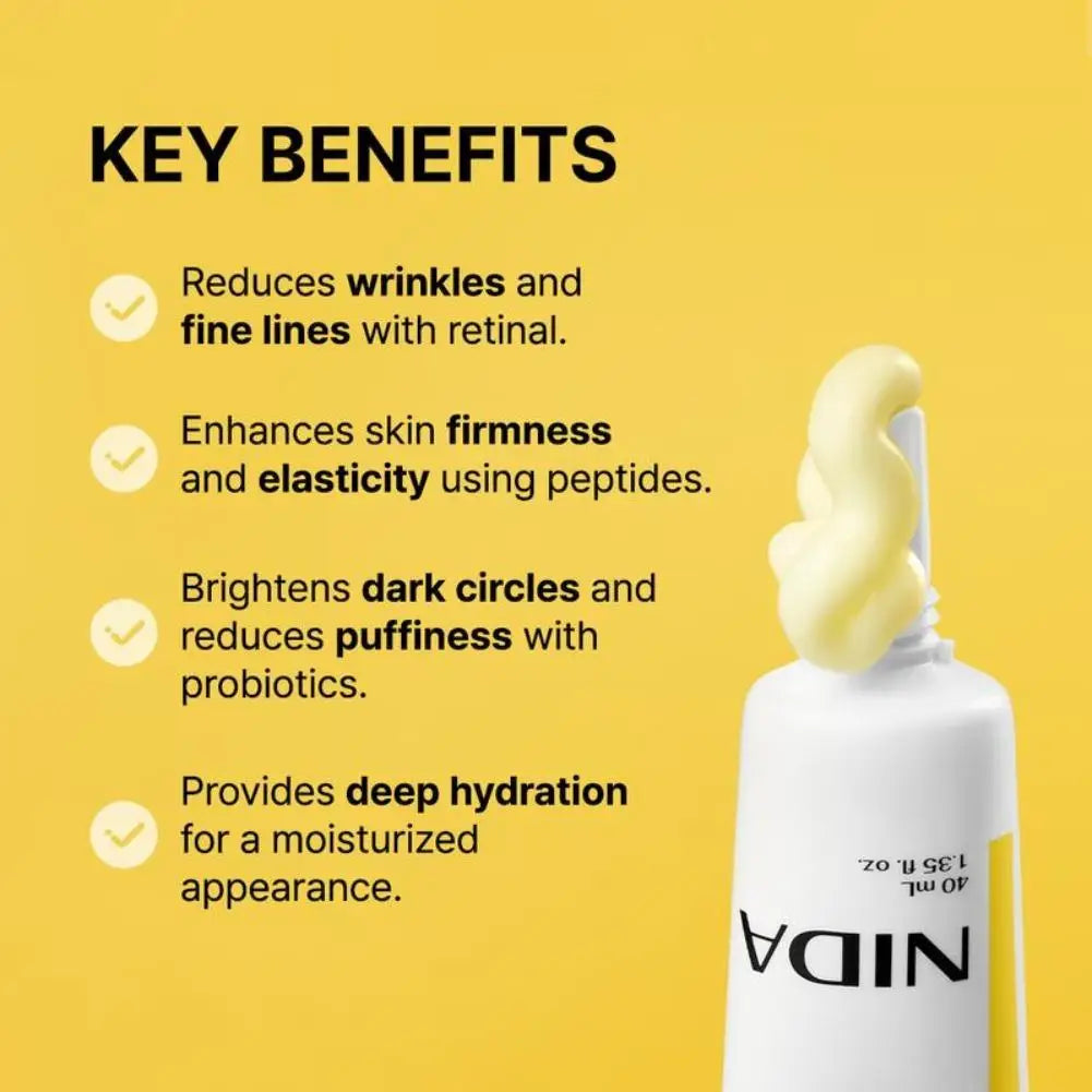 NIDA Korea Feuchtigkeitsspendende Ultimate Cream Retinol Revitalisierende Augencreme Anti-Aging Tiefenwirksam Feuchtigkeitsspendende Propolis Essenz Hautpflege