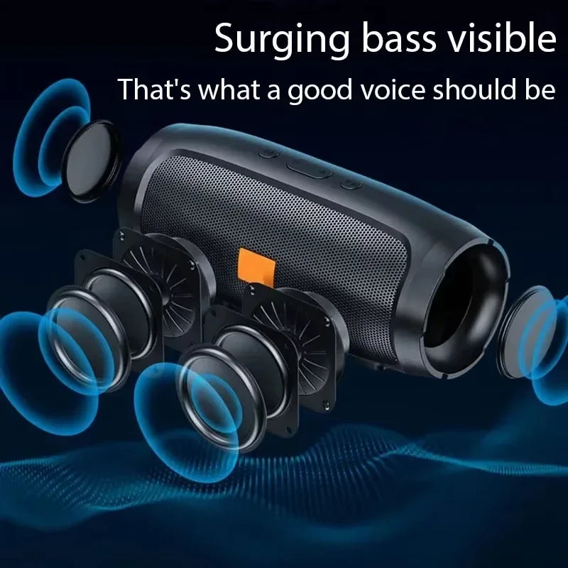 Lenovo TF USB Bluetooth Funklautsprecher Tragbarer Stereo-Doppellautsprecher für den Außenbereich mit FM-Stimme und Subwoofer