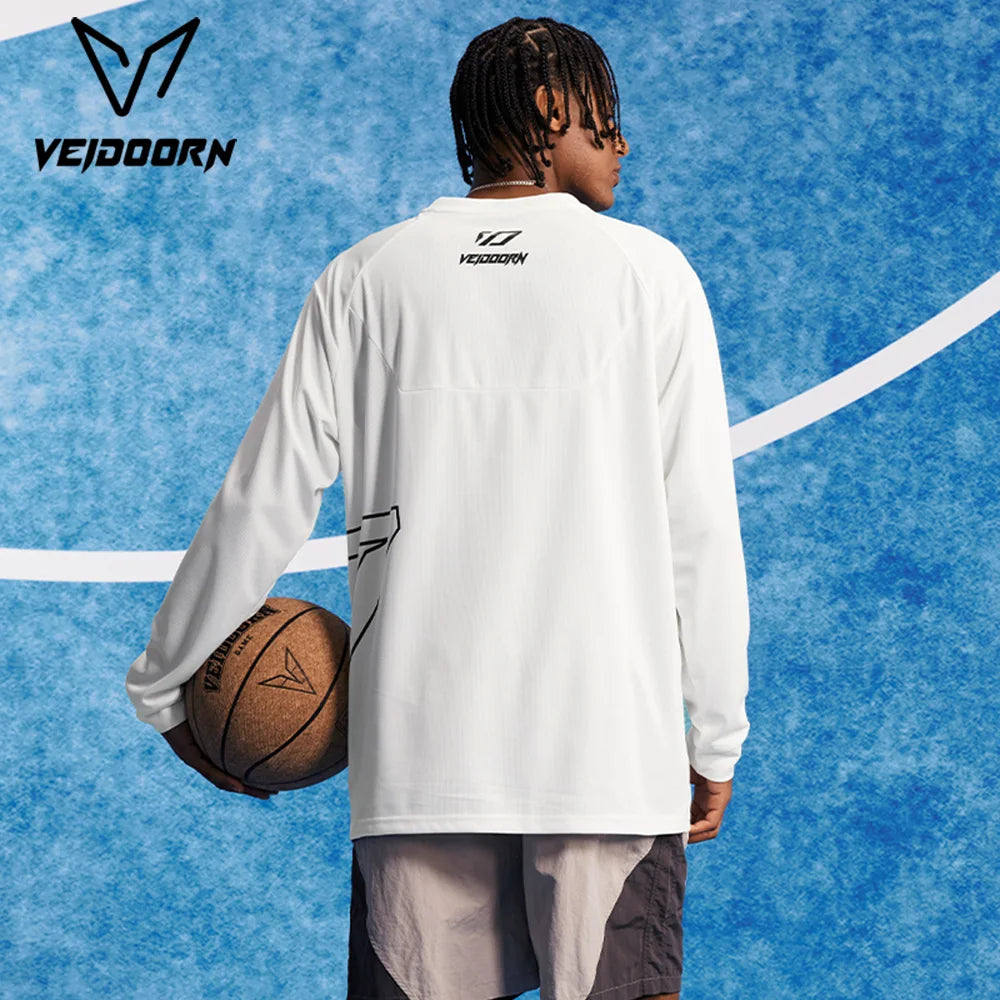 2025 Herren Quick Dry Workout T-Shirt Feuchtigkeitsableitendes Trainings-Top Gym Fitness Langarm Lauf-Basketball-Shirt Sportbekleidung