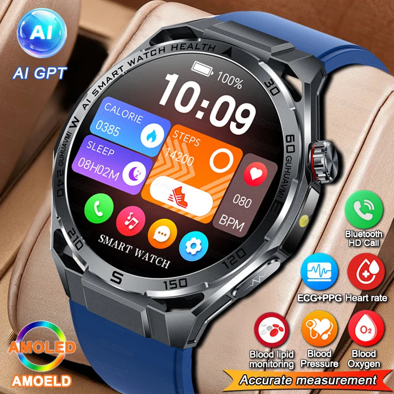 ECG High-end Health Smart Watch Men Blood pressure lipids bloodoxygen Body analysis Uric acid Health Tracker Smartwatch Men lady Main image