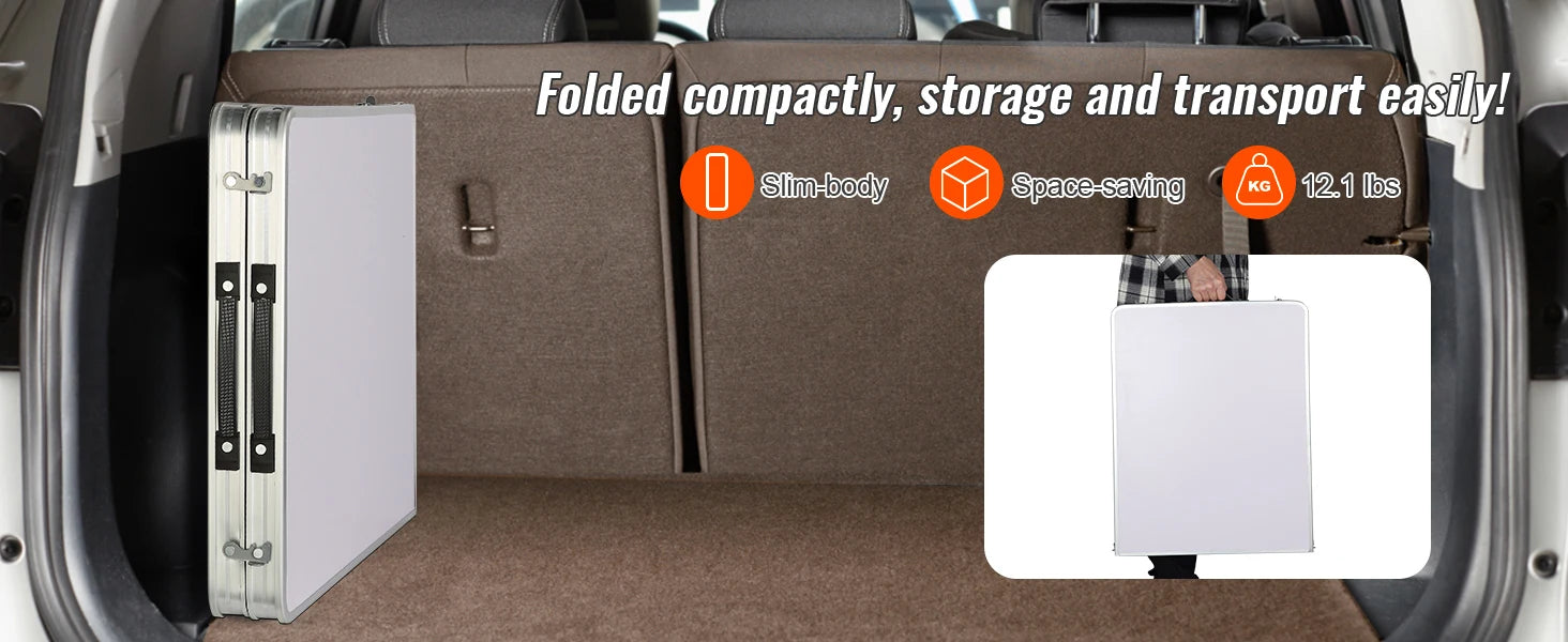 SucceBuy Camping-Küchentisch Schneller Aufbau Klappbarer Campingtisch MDF-Campingtisch für Outdoor-Picknicks BBQ Camping RV Reisen