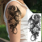 1 Blatt Kobra Schlange Drache Skorpion Temporäre Tattoos für Männer Frauen Wasserdicht Langlebig Löwe Tiger Wolf Fake Tattoo Aufkleber