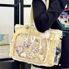Neue Y2K Süße Japanische Ita Bag Lolita Mädchen Transparente Umhängetasche Große Kapazität Umhängetasche Lässige Tasche DIY Display Handtaschen