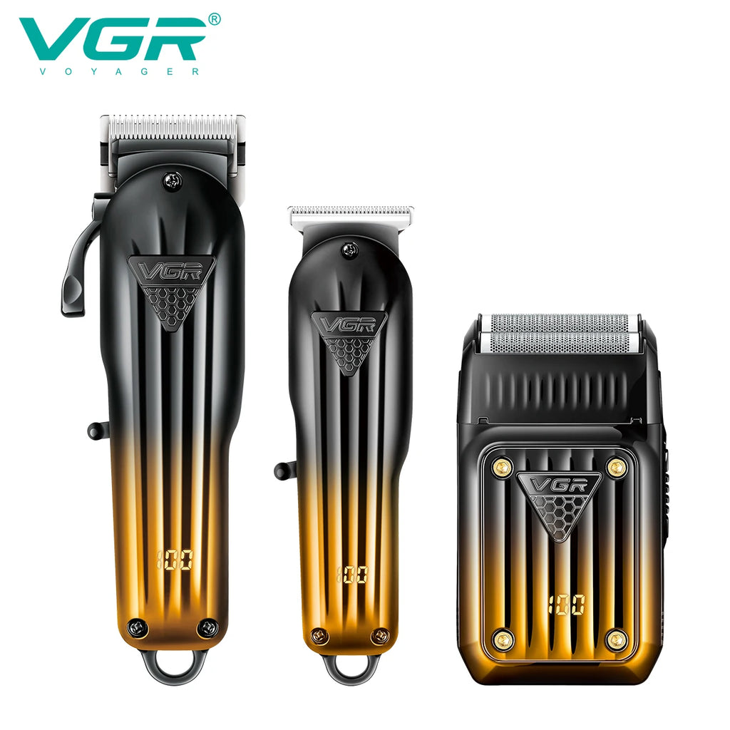 VGR 644 Farbverlauf Haarschneidemaschine Kombination Elektrorasierer wiederaufladbarer professioneller Herrenhaarschneider Gravur Elektrorasierer