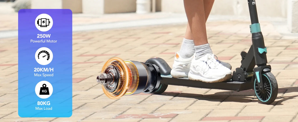 RCB R15 Elektroroller für Kinder 8-16 Jahre, 8 kg, faltbar, doppeltes Bremssystem, maximale Reichweite 16 km