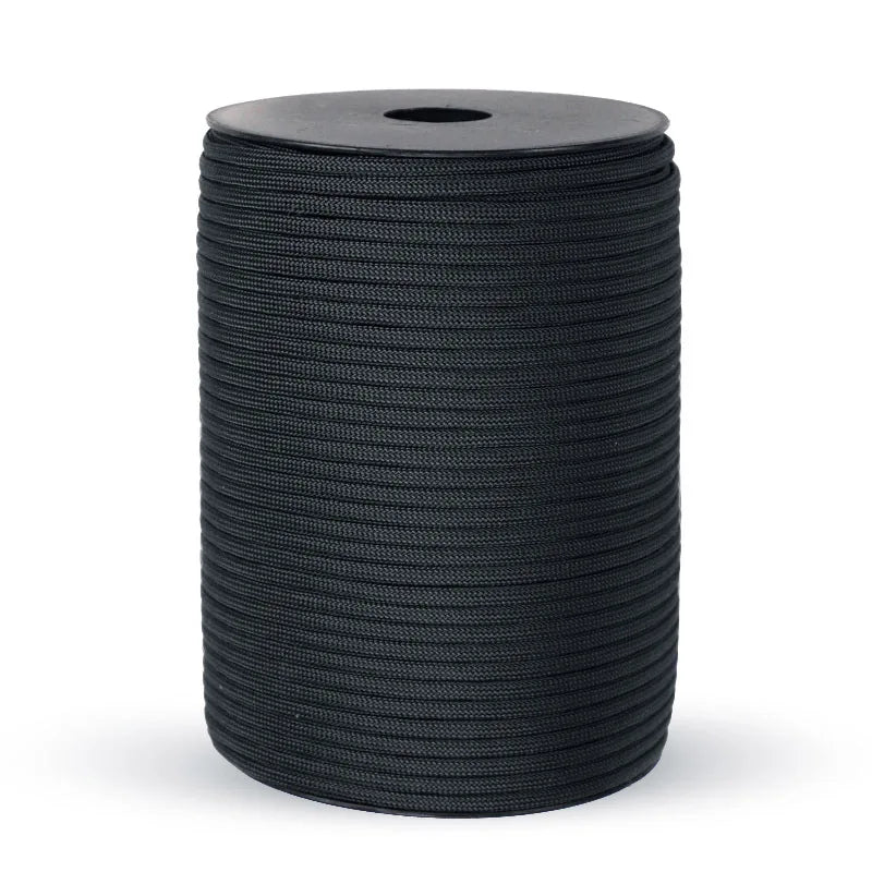 100/50M 550 Military Standard 9-Strang Paracord Seil 4mm Outdoor Fallschirmleine Survival Schirmzeltleine Wäscheleine