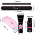 limegirl 15ml Verlängerungs-Nagelgel-Set 6W LED Lampe Komplettes Maniküre-Set Fingerverlängerungsform Nagel-Kit Alles für schnelles Verlängerungs-Werkzeugset