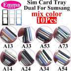 10Pcs Dual-Karten-Telefon-SIM-SD-Kartenfach für Samsung Galaxy A14 A24 A34 A54 A13 A23 A33 A53 A73 SIM-Kartenhalter-Adapter-Schublade