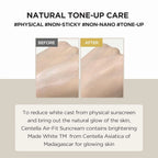 Koreanische Hautpflege Sonnencreme Serie, Centella Sonnen Serum Sonnencreme, Hyalu Cica Water Fit Air Sonnencreme ToneUp aufhellender Sonnenblock 50ml