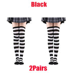 Farbige gestreifte Strümpfe Japanische Overknee-Socken Mode Frauen Warmhalten Socken Sexy Schlanke Lange Socken Strumpfwaren JK Cosplay Lolita Y2k