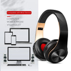 Herren Geschenk Gold Wireless Kopfhörer Bluetooth Kopfhörer Stereo Headset Spiel mit eingebautem Mikrofon, universell für Android und iOS