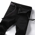Wthinlee Business Men Jeans Casual Straight Stretch Fashion Classic Blue Black Work Denim Trousers Spring Summer Brand Clothing