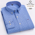 100 % Baumwolle Oxford Herrenhemden Langarm Kariert Weich Regular Fit Festliches Hemd Tasche Sozial Bluse Herrenkleidung S-7XL