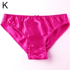 Damen 100% Maulbeerseide seidiger Slip Mode Spitze Brief Große Größe Bequeme Atmungsaktive Einfarbige Dessous Nahtlose Unterwäsche