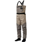 BASSDASH Anglerwathose leicht, mit angesetzten Füßlingen, FW08, für Herren, atmungsaktive Wathose, wasserdicht, zum Fliegenfischen, Brusthöhe
