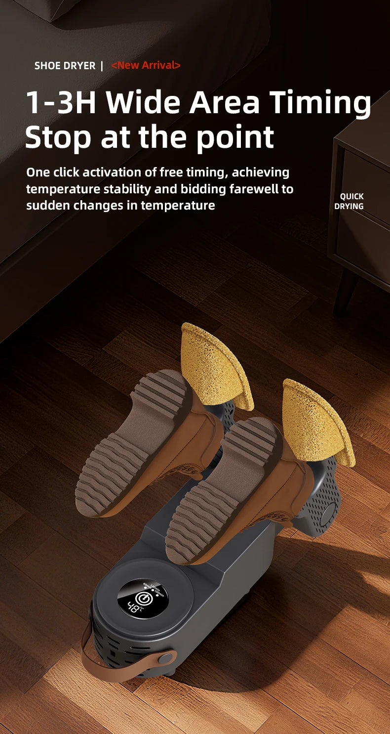 New 150W High Power Foldable Electric Shoe Dryer with Intelligent Timer Fast Drying Socks Glove Boot Heater Household Shoe Dryer